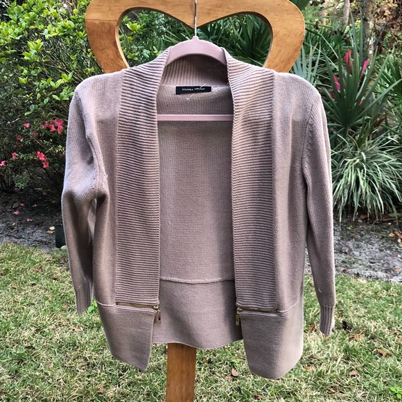 Ivanka Trump pastel neutral 3/4sleeve cardigan - Picture 2 of 5